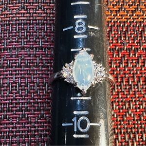 Fragrant Jewels Silver Ring with White Gemstones